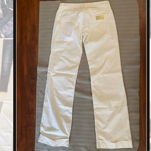 Elisabetta Franchi white flare pants size 25, new